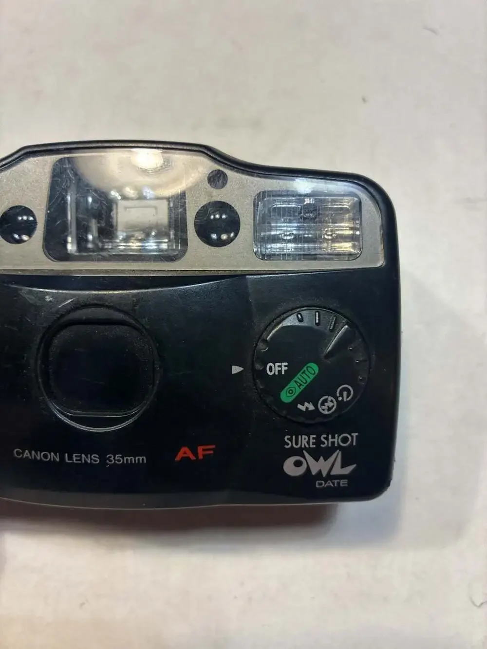 Canon Sure Shot Owl Date 35mm Point and Shoot Film Camera